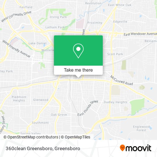 Mapa de 360clean Greensboro