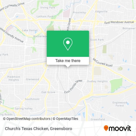 Church's Texas Chicken map