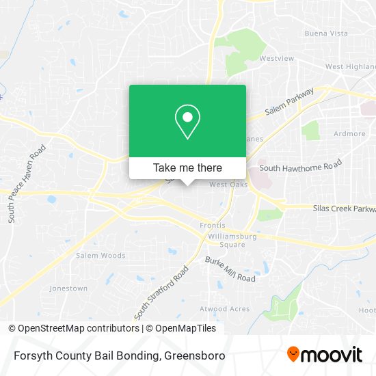 Forsyth County Bail Bonding map