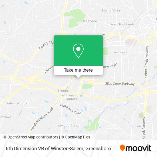 Mapa de 6th Dimension VR of Winston-Salem