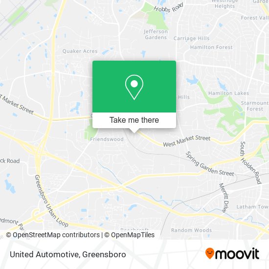 United Automotive map