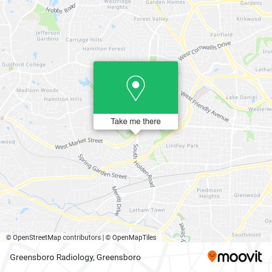 Mapa de Greensboro Radiology