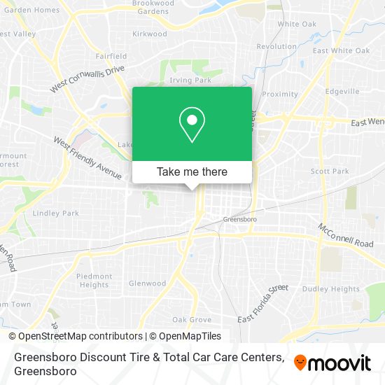 Greensboro Discount Tire & Total Car Care Centers map