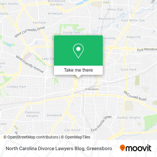 North Carolina Divorce Lawyers Blog map