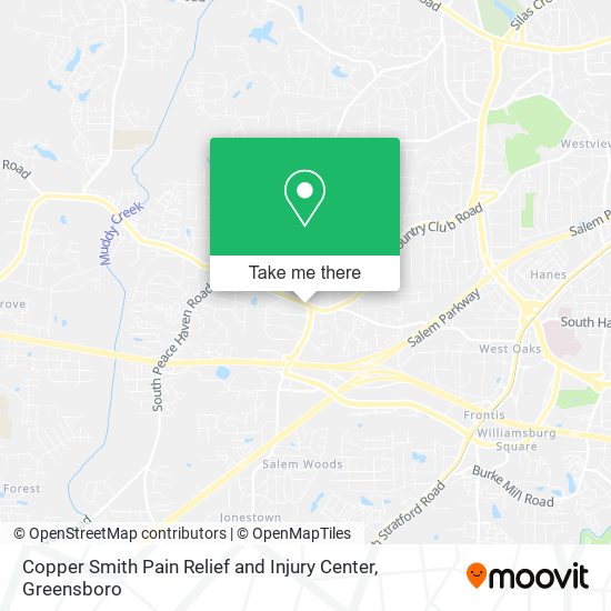 Copper Smith Pain Relief and Injury Center map