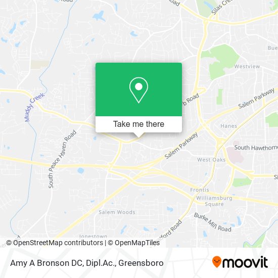 Amy A Bronson DC, Dipl.Ac. map