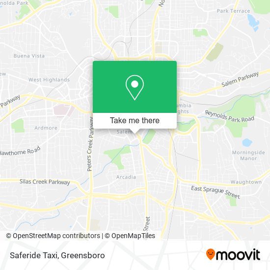 Saferide Taxi map