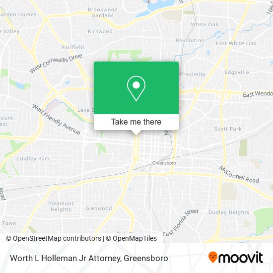 Worth L Holleman Jr Attorney map