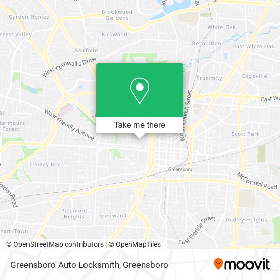 Greensboro Auto Locksmith map