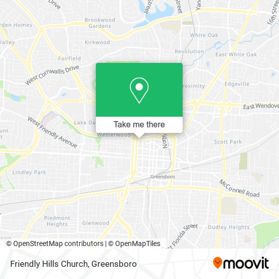 Mapa de Friendly Hills Church