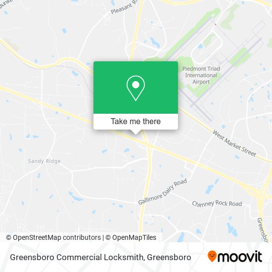 Mapa de Greensboro Commercial Locksmith