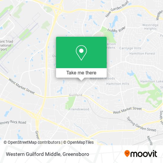Western Guilford Middle map
