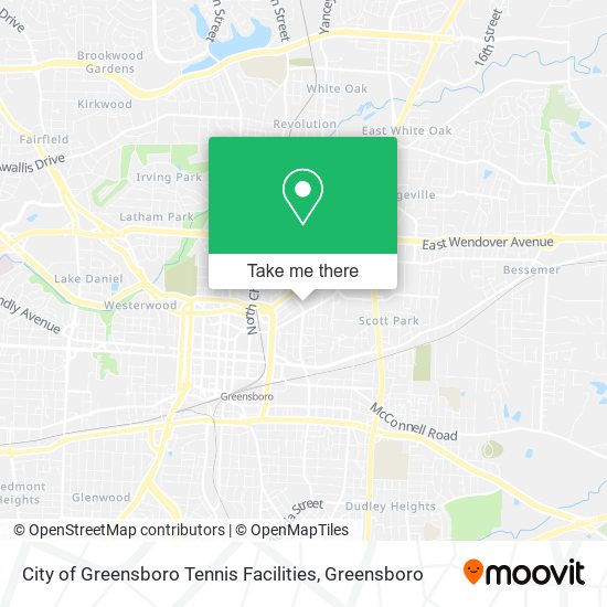 Mapa de City of Greensboro Tennis Facilities