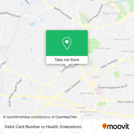 Debit Card Number or Health map