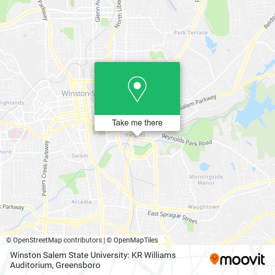 Winston Salem State University: KR Williams Auditorium map