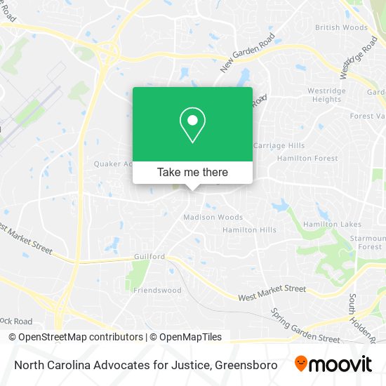 North Carolina Advocates for Justice map