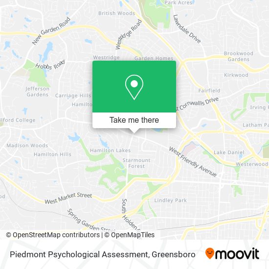 Piedmont Psychological Assessment map
