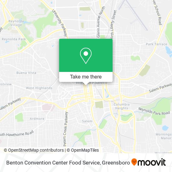 Mapa de Benton Convention Center Food Service