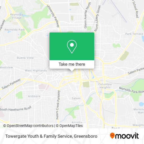 Mapa de Towergate Youth & Family Service