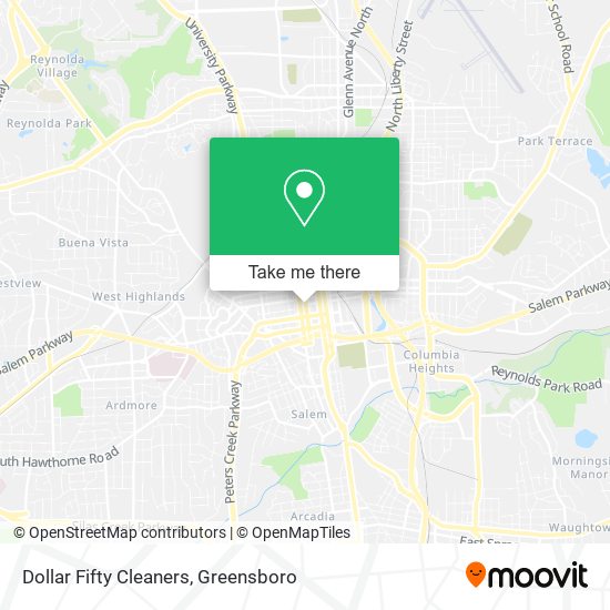 Dollar Fifty Cleaners map