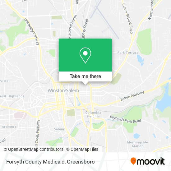 Mapa de Forsyth County Medicaid