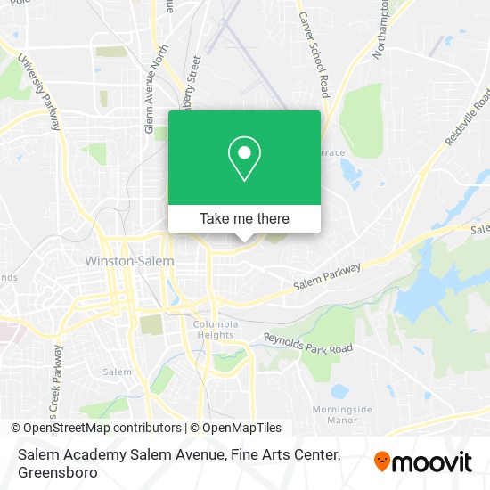Mapa de Salem Academy Salem Avenue, Fine Arts Center