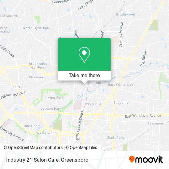 Industry 21 Salon Cafe map