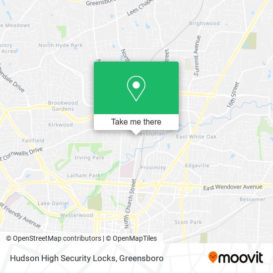 Mapa de Hudson High Security Locks