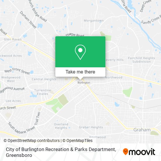 Mapa de City of Burlington Recreation & Parks Department