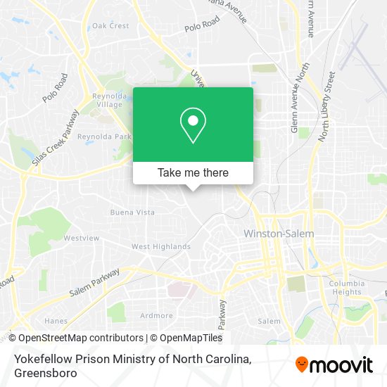 Mapa de Yokefellow Prison Ministry of North Carolina