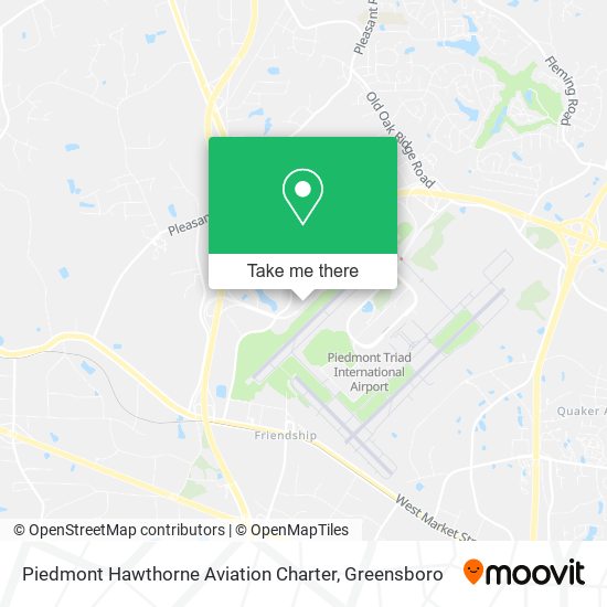 Mapa de Piedmont Hawthorne Aviation Charter