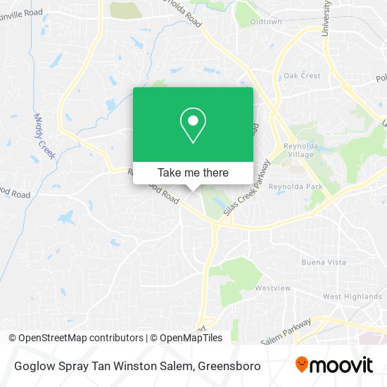 Goglow Spray Tan Winston Salem map