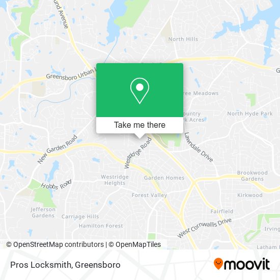 Mapa de Pros Locksmith
