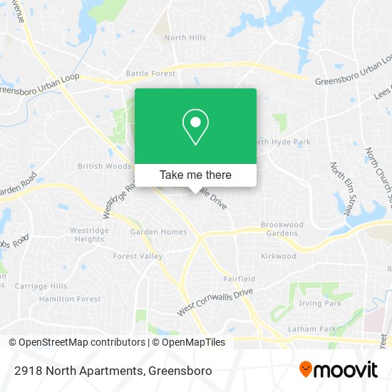 2918 North Apartments map