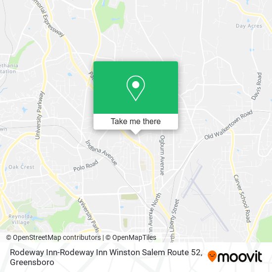 Rodeway Inn-Rodeway Inn Winston Salem Route 52 map