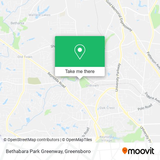 Bethabara Park Greenway map