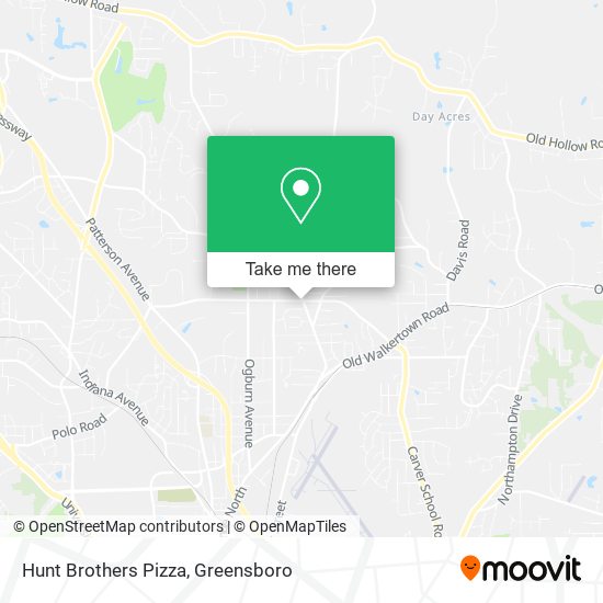 Hunt Brothers Pizza map