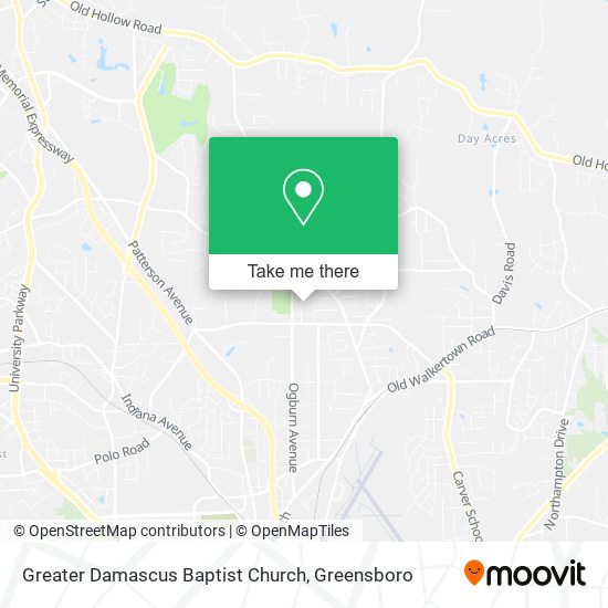 Greater Damascus Baptist Church map