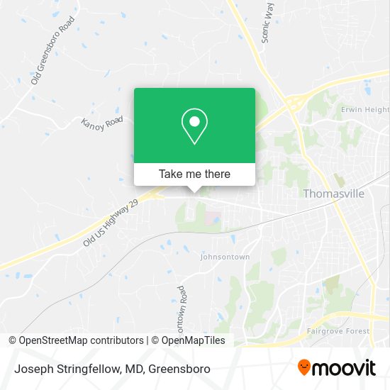 Joseph Stringfellow, MD map