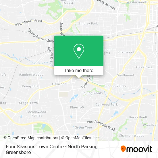Four Seasons Town Centre - North Parking map
