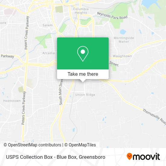 USPS Collection Box - Blue Box map
