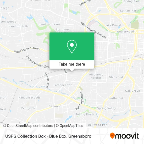 USPS Collection Box - Blue Box map
