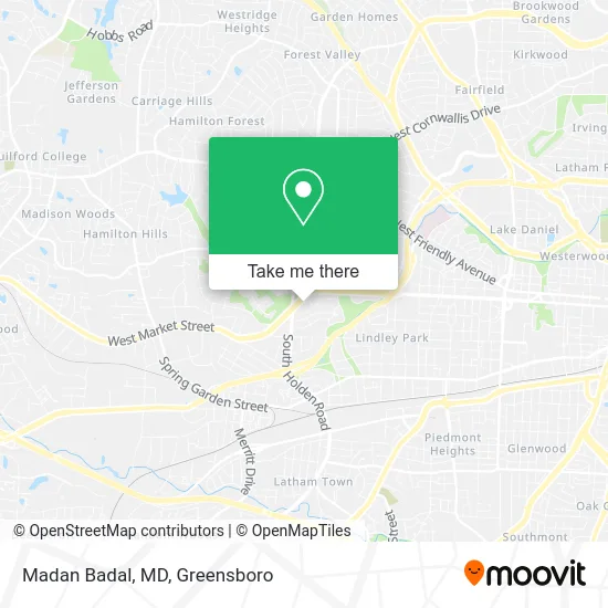 Madan Badal, MD map
