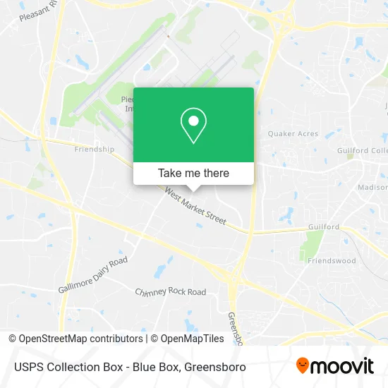 USPS Collection Box - Blue Box map