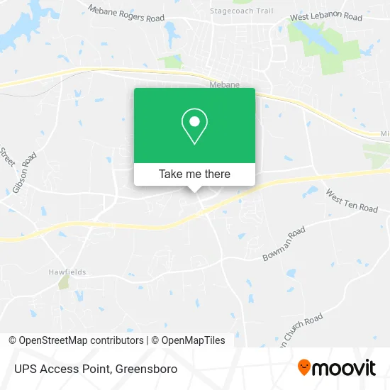 UPS Access Point map