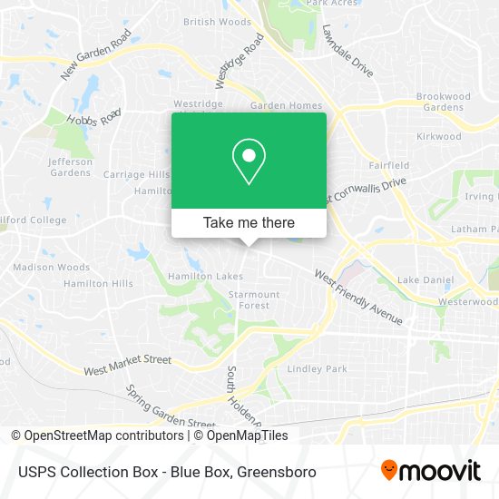 USPS Collection Box - Blue Box map
