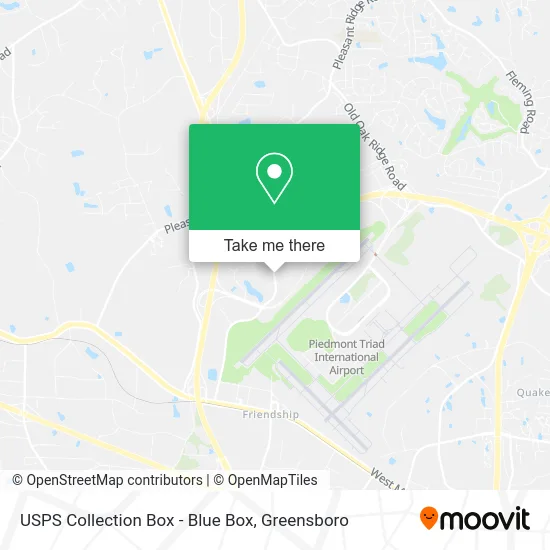 USPS Collection Box - Blue Box map
