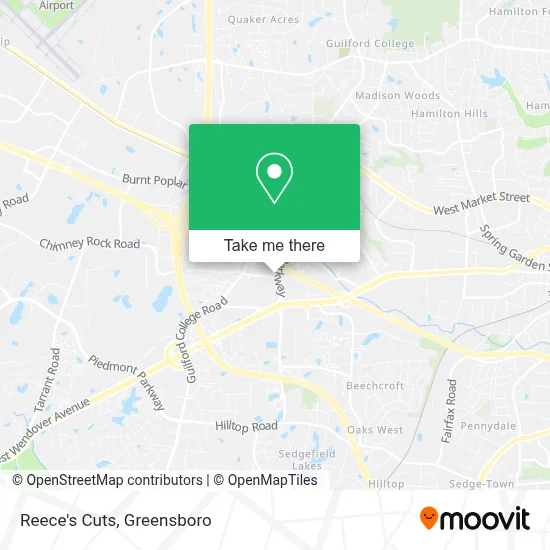 Reece's Cuts map