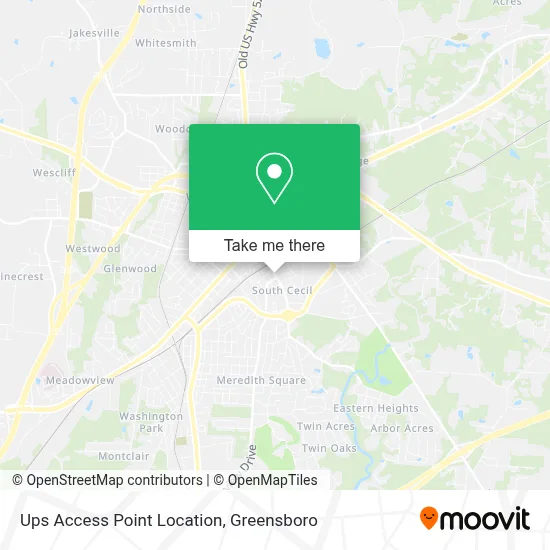Ups Access Point Location map