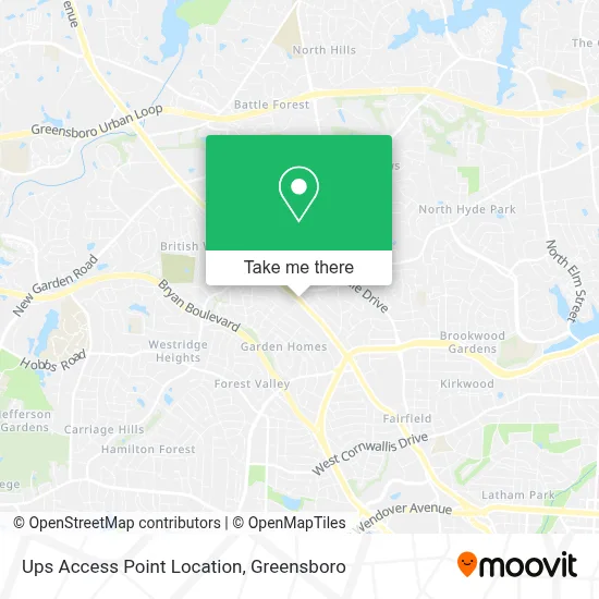Ups Access Point Location map